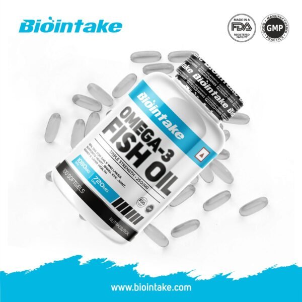 Biointake Omega-3 Fish Oil 2500mg | High Strength EPA & DHA Softgels